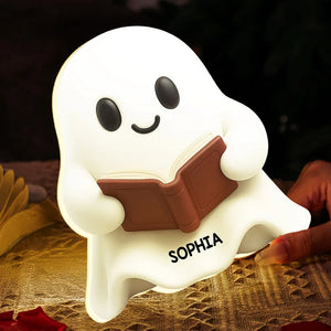 Boo Ghost Reading Book - Personalized Acrylic Light Box - Christmas Gift For Book Lovers