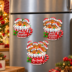 Merry Christmas - Personalized Gingerbread Family Decal