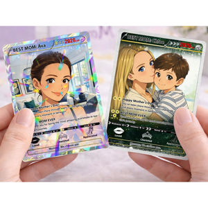 Custom Mother's Day PKM Card Personalized Gamer Mom Gift, PKM-Inspired Keepsake Card, Photo Card for Mom, Gift for Geeky Moms