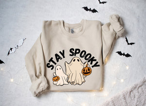 Stay Spooky Sweatshirt, Halloween Sweatshirt, Halloween Gift Hoodie, Womens Halloween Sweatshirt, Spooky Season Shirt, Ghost Halloween 3.jpg