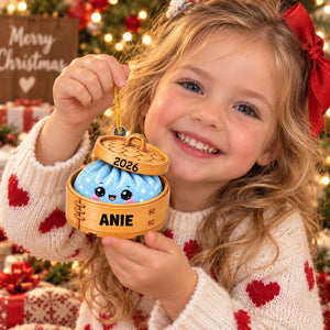 Cute Dumpling Acrylic Ornament - Personalized Ornaments for Kids