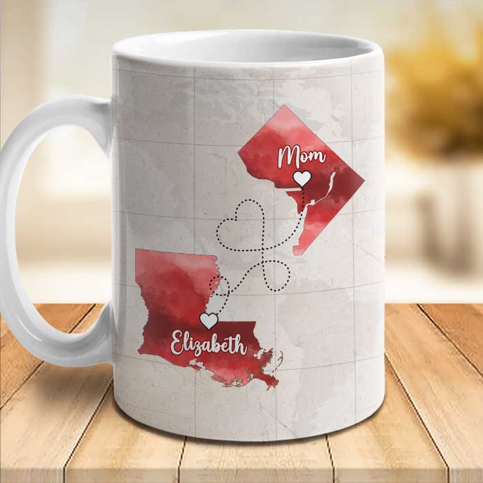 Home Is Where Mom Is - Personalized Mug - Gift For Mom, Mother's Day Gift, Long Distance Gift