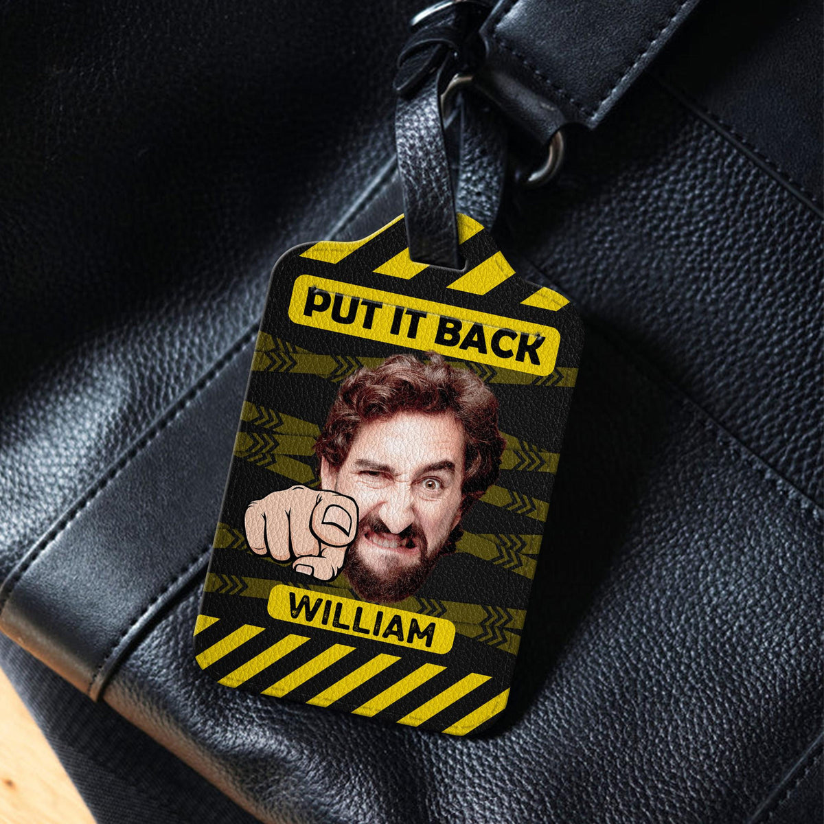 Personalized Photo & Name Luggage Tag, Unique Customizable Travel ID, Custom Travel Gift, Funny Customizable Bag Tag