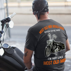I'm Not Like Most Old Men, Biker Personalized Photo T-Shirt, Unique Gift for Bikers