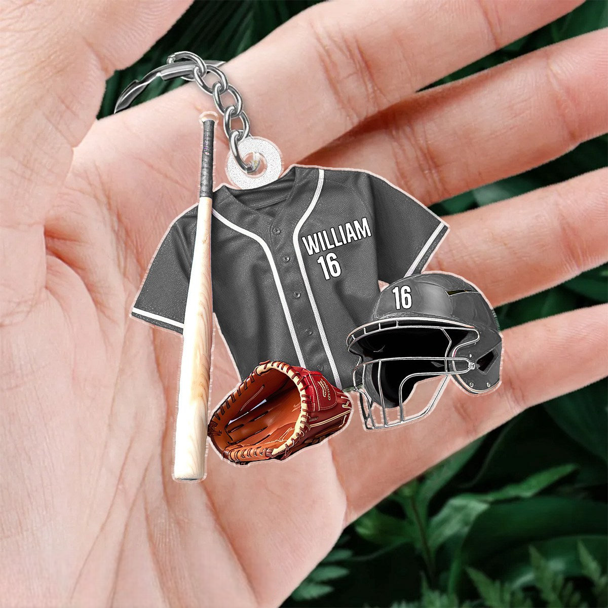 Baseball Jersey - Personalized Acrylic Keychain - Gift For Baseball Player