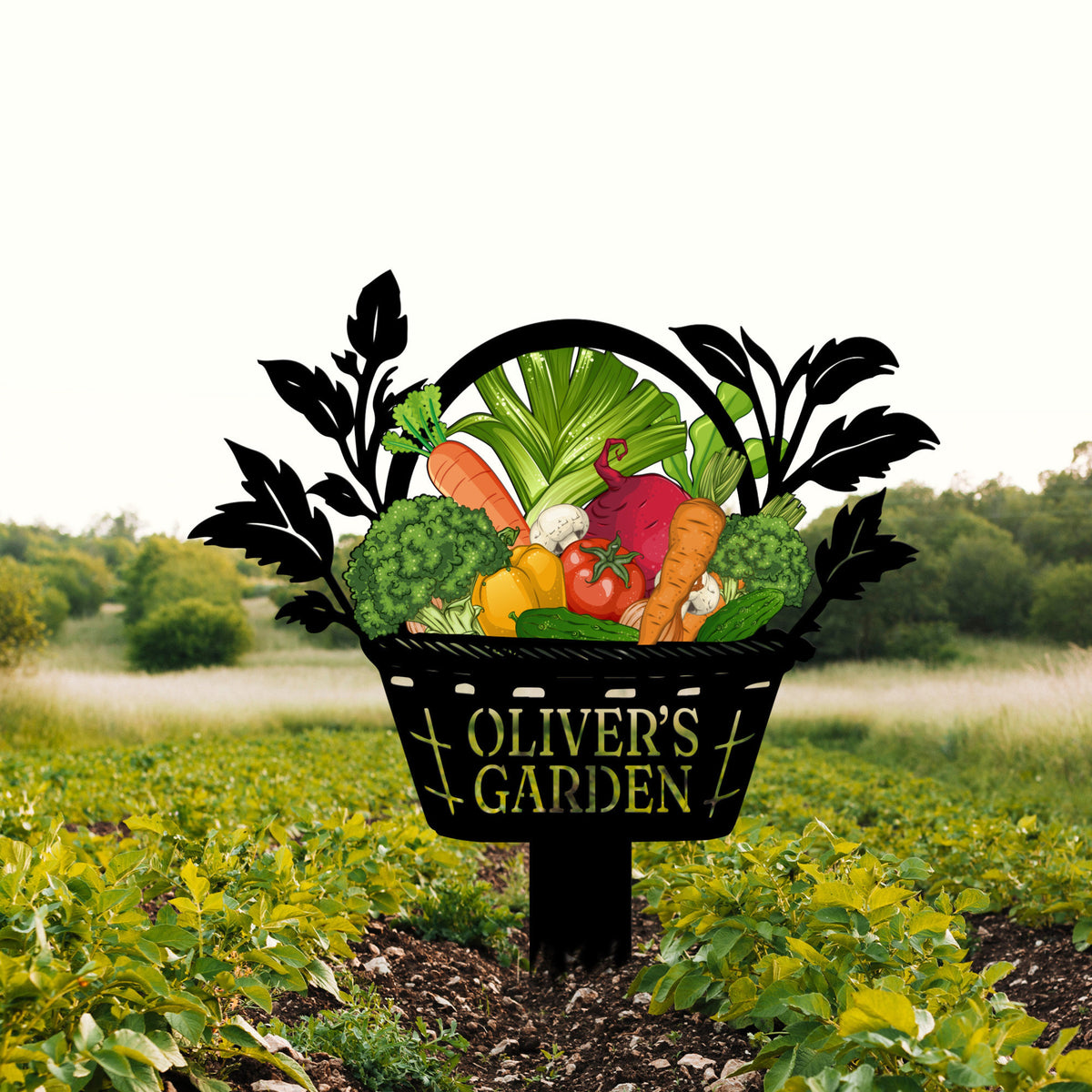 Custom Vegetables Garden Sign, Vegetables Garden Stake, Metal Yard Art, Vegetable Plot Markers, Gardener Gift, Garden Decor, Mother's Day