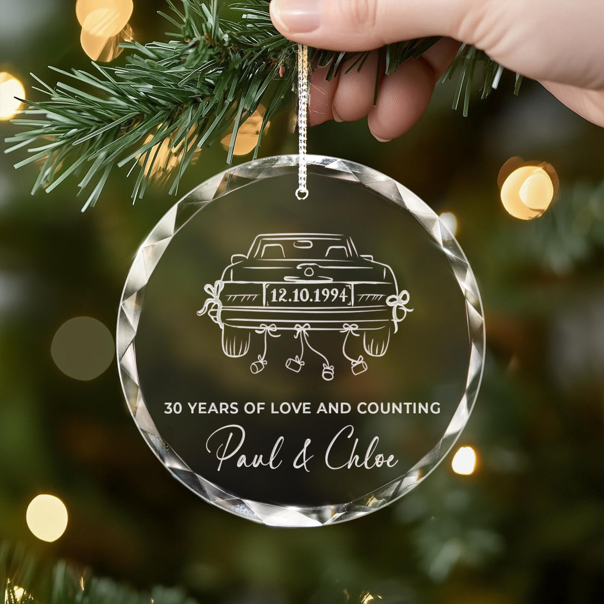 Personalized Anniversary Ornament, Years Of Love And Counting Ornament, Anniversary Gift For Parents, Christmas Gifts for Husband Wife