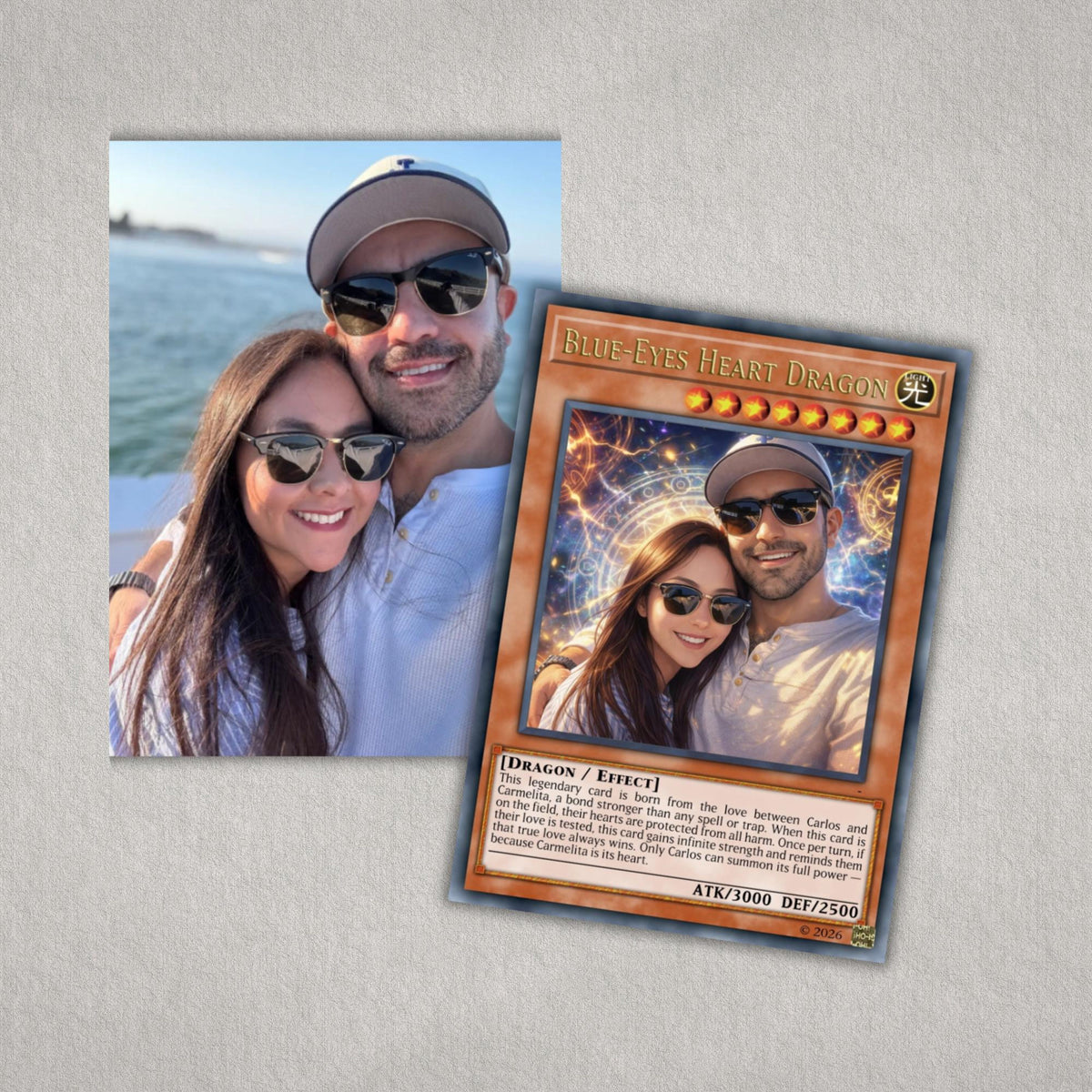 Anime YGO Inspired Custom Character Art, Wedding & Anniversary Gift, Gift For Husband, Gift For Father