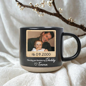 Personalized Dad Photo Coffee Mug For Father's Day, Custom The Day You Became My Daddy Mug with Birth Date, New Dad Gift, First Time Dad Mug