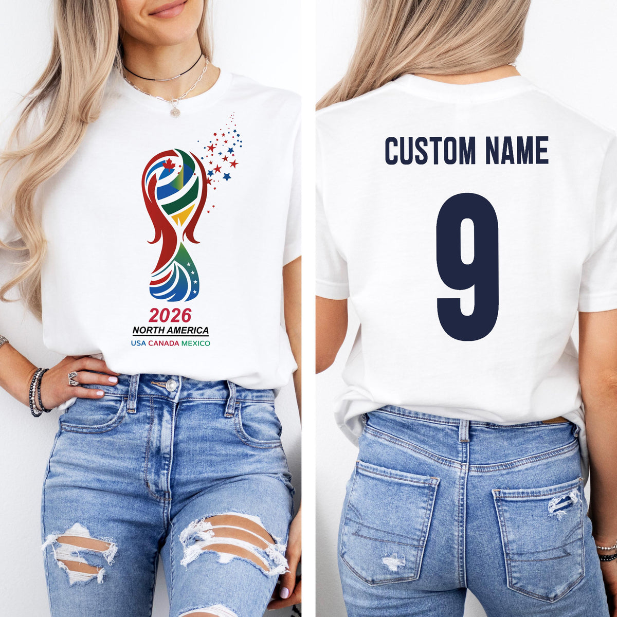 2026 World USA Custom T-Shirt, Soccer Cup Fan Tee, International Soccer Event Shirt