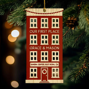 Our First Place Christmas New House - Personalized Ornament - Christmas Gift