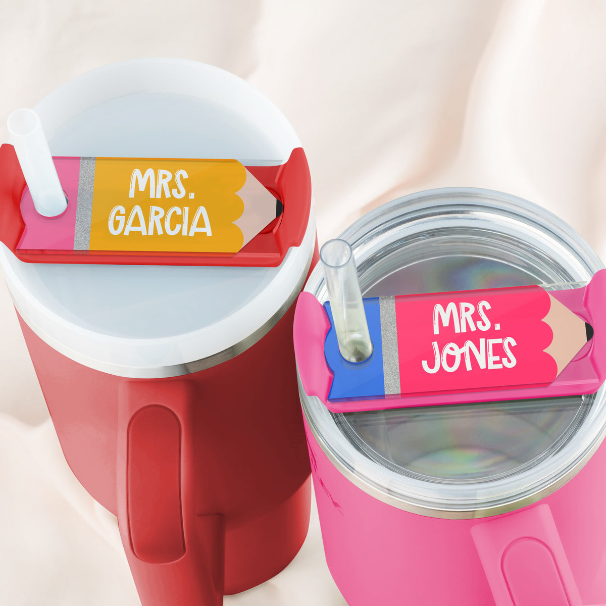 Teacher Stanley Name Plate, Pencil Tumbler Name Tag, Cup Accessories, Gifts for Teachers, Teacher Appreciation