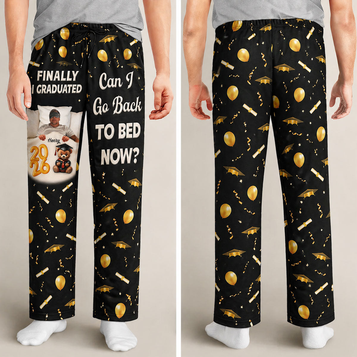 Graduated Can I Go Back To Bed Now - Personalized Sweatpants