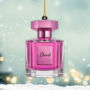 Personalized Perfume Bottle Flat 2D Ornament, Christmas Decoration, Custom Acrylic Ornament