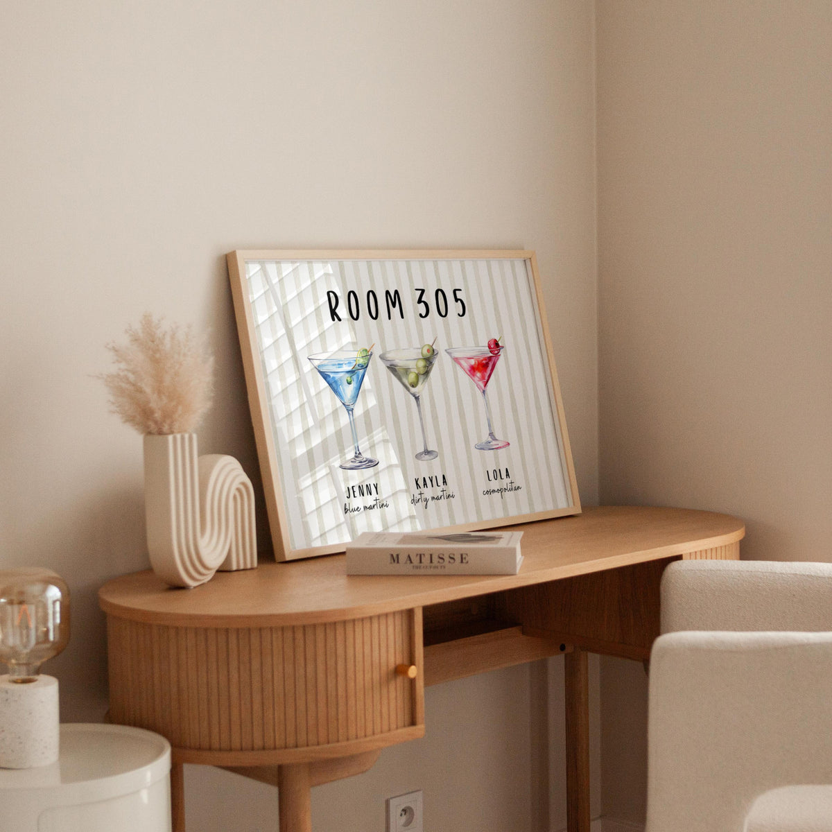 Custom Roommate Drink Print, Roommates as Drinks, Trendy College Apartment Dorm Art, Bar Cart Decor, Cocktail Poster, Personalized Wall Art