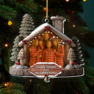 Family Forever Custom Photo - Personalized Acrylic Ornament - Christmas Gift For Family
