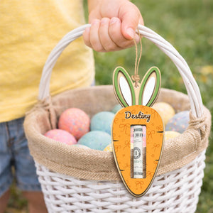 Custom Easter Bunny Money Holder, Personalized Wooden Easter Name tag, Easter Gift for Kids