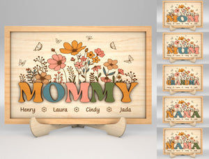 Mommy's Wildflower Garden - Personalized Picture Frame - Gift For Mom, Mother's Day Gift