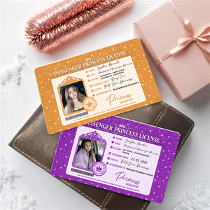 Passenger Princess License - Personalized Insert Wallet Card