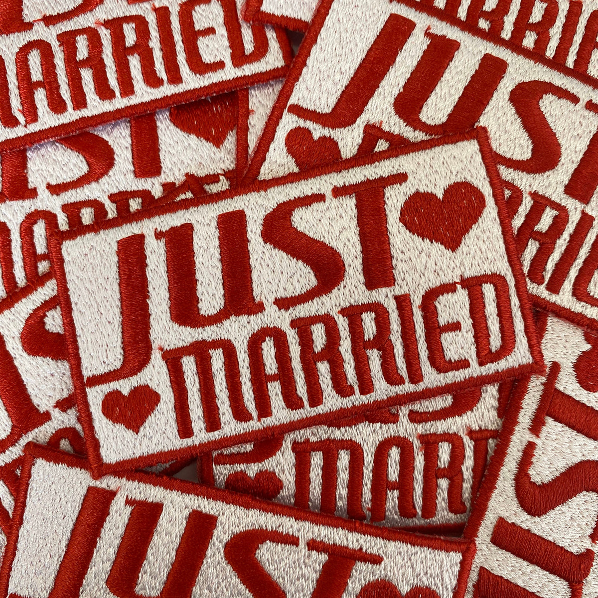 Just Married Iron-On Embroidered Patch, Bride To Be, Wedding Photo Shoot, Gift For Couple