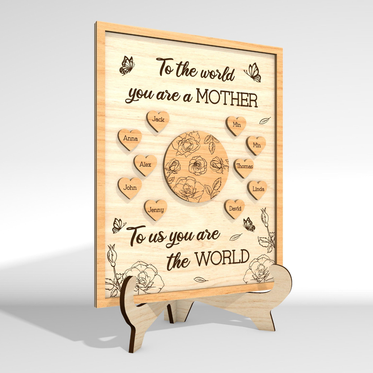 Mommy To Us You Are The World - Personalized Picture Frame - Gift For Mom, Mother's Day Gift