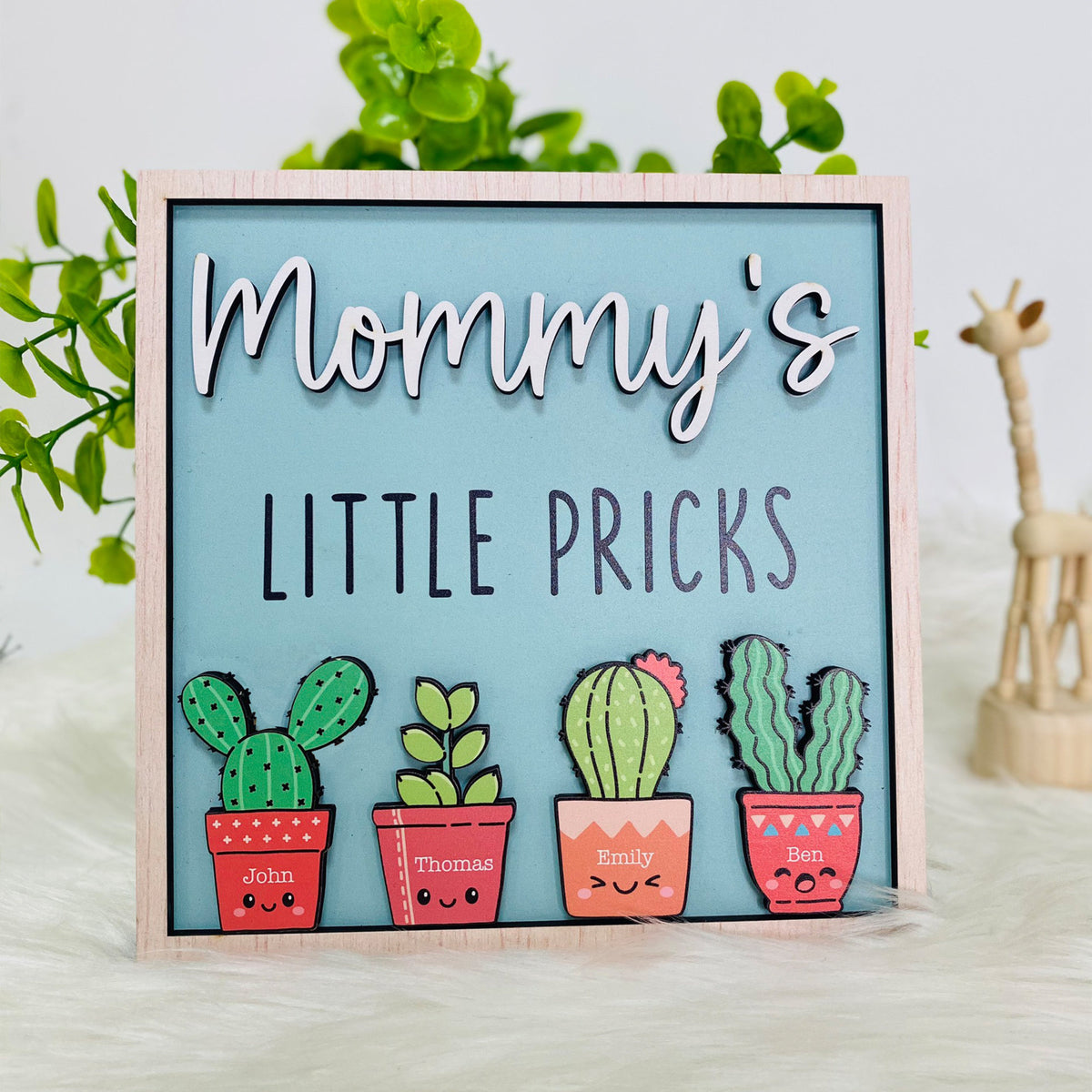 Mommy's Little Pricks - Personalized Picture Frame - Gift For Mom, Mother's Day Gift
