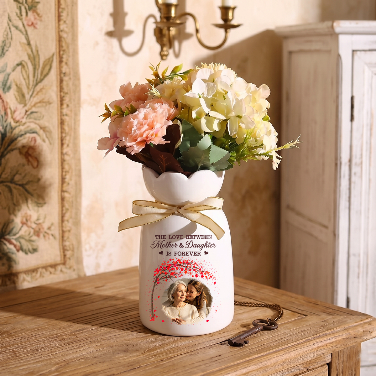 Love Between Mother & Daughters Personalized Flower Vase