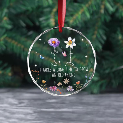 Best Friends Christmas Ornament, It Takes A Long Time To Grow An Old Friend, Soul Sisters Christmas Keepsake, Friendship Ornament, Besties