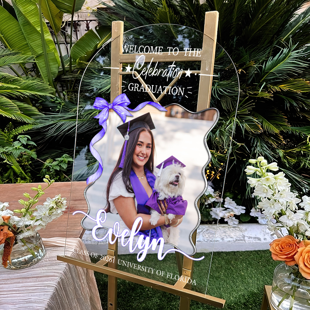 Wildflower Bow 2026 - Personalized Acrylic Welcome Sign