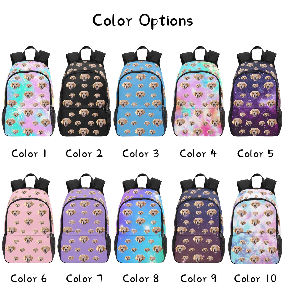 Personalized Pet Face Backpack, Custom Photo Backpack, Gifts for Girls and Boys, Backpack with Face, Cute Face on Backpack, Back to School