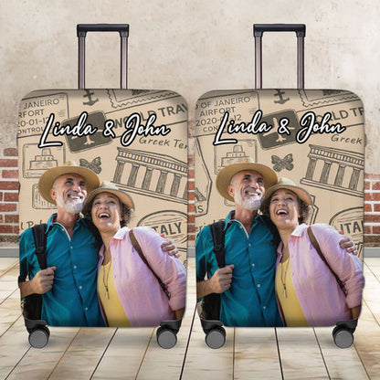 Around The World - Personalized Custom Luggage Cover