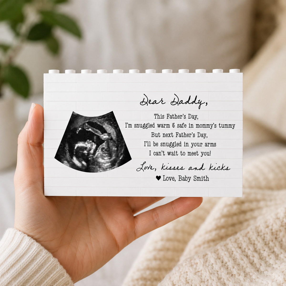 Personalized Ultrasound Photo Fathers Day Gift, Dad To Be Present, New Dad Pregnancy Keepsake, Baby Scan Photo, Daddy Gift From The Bump