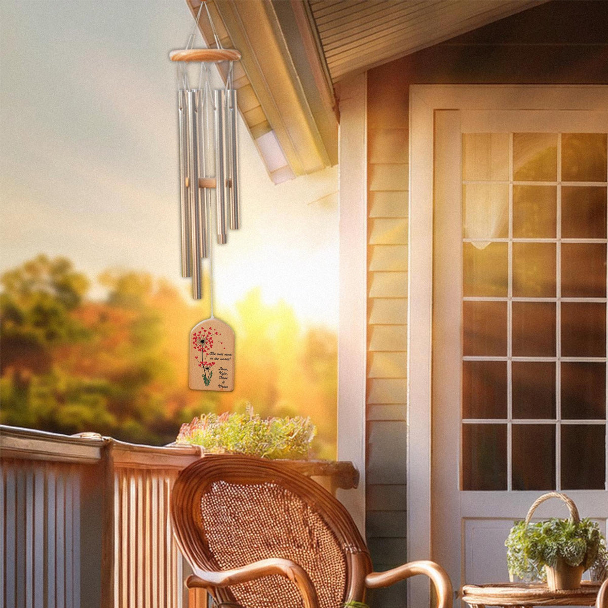 The Best Mom In The World- Personalized Windchime - Gift For Mom, Mother's Day, Birthday Gift