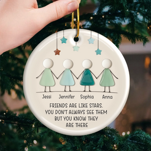 Friends Are Like Stars - Personalized Ornament - Christmas Gift For Friends, Besties
