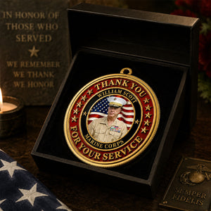 Family Pride America 250 with Picture  - Real 3D Raised Ornament