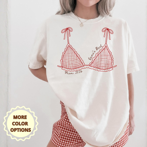 Personalized Bikini Bachelorette Shirt, Custom Beach Bach Party Shirt, Coastal Bachelorette Shirt, Bridal Party Shower Gift Bachelor Shirt