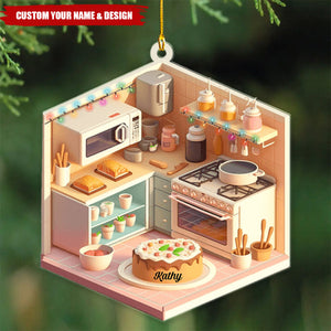 Baking Room Personalized Christmas Ornament, Gifts For Baker