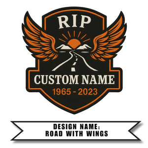 Biker Memorial Patch, RIP Patches for Vest, Custom Biker Patches, Iron on Rest In Peace Patch