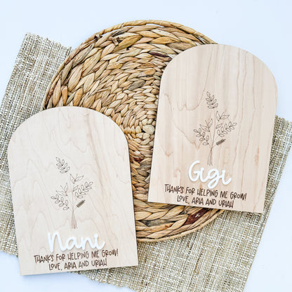 Thank You For Helping Me Grow, Christmas Gift, Birthday Gift For Grandma, Nana, Handprints Flower
