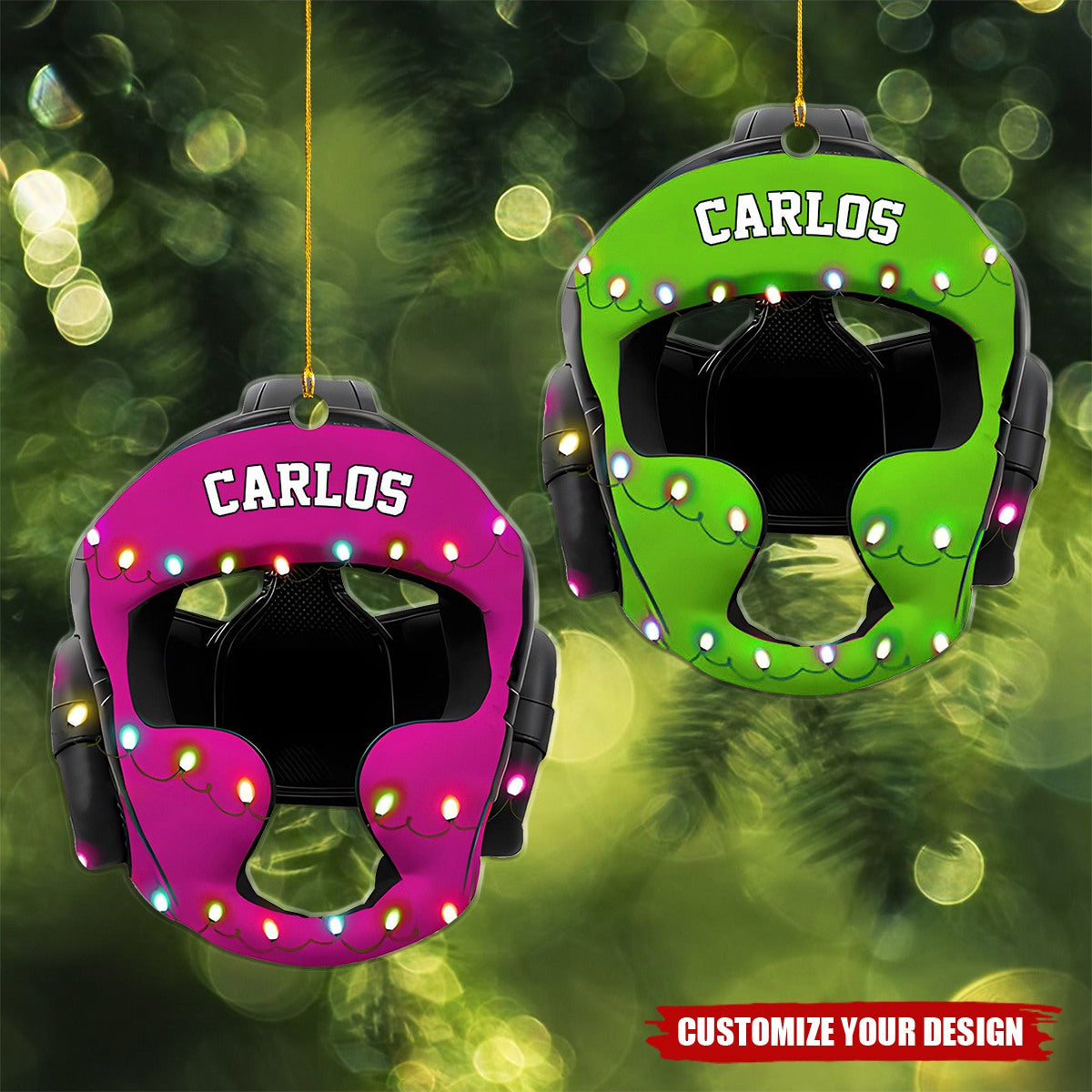 Personalized Wrestling Ornament, Wrestling Helmet Ornaments, Gift for Wrestling Player