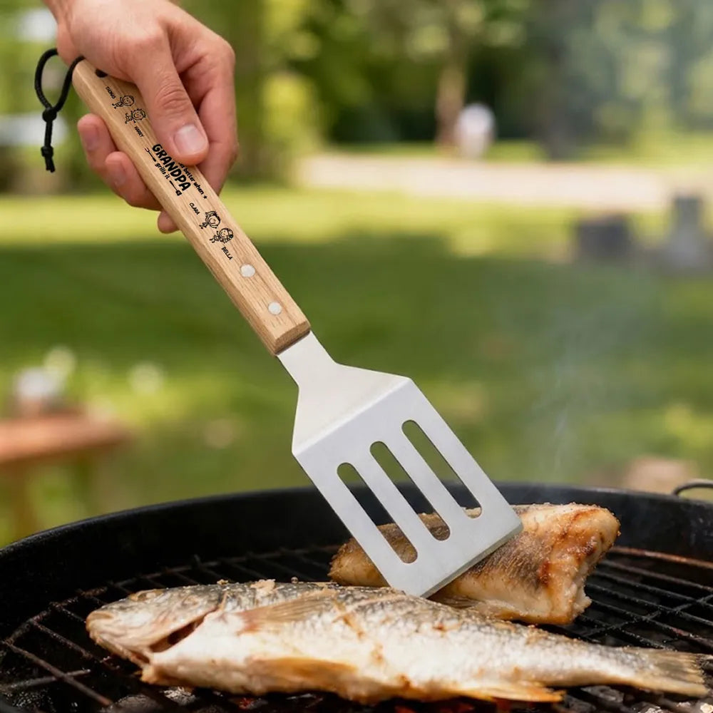 Everything Tastes Better When Dad Grills It - Personalized Grill Spatula - Gift For Father, Gift For Grandpa, Father's Day Gift