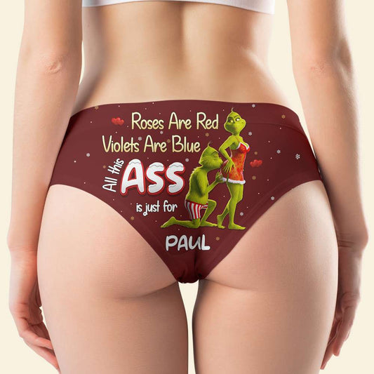Funny Couple Women's Briefs Personalized Gifts For Women Funny Valentine Day's Gift For Girlfriend, Gift For Wife