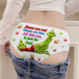 All This For Spicy Green Couple Women's Briefs - Personalized Christmas Gifts For Her