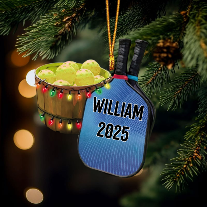 Pickleball Christmas Kit - Personalized Acrylic Ornament - Christmas Gift For Pickleball Lovers