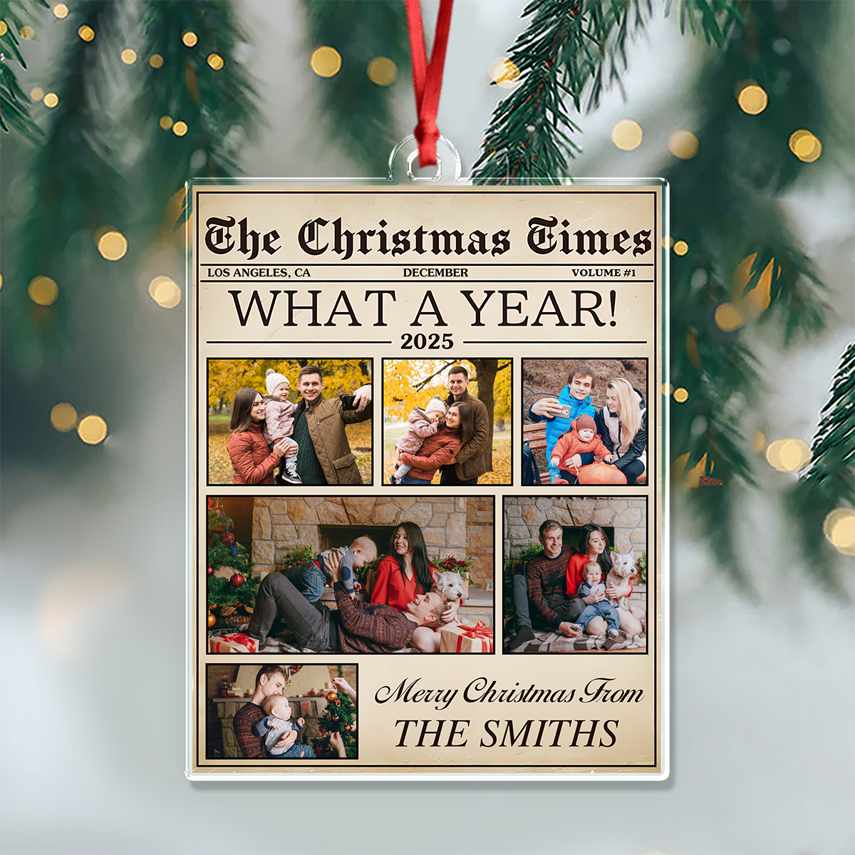 Custom Photo The Christmas Times What A Year - Personalized Acrylic Ornament - Christmas Gift For Family