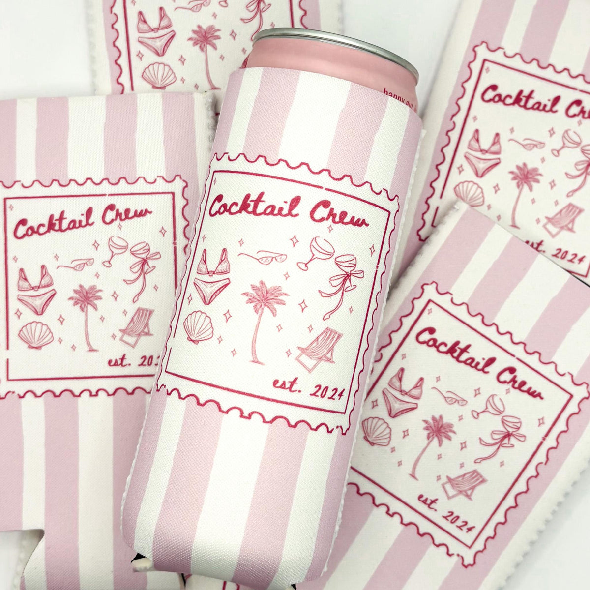 Personalized Coastal Bachelorette Can Cooler, Custom Can Cooler, Beach Bachelorette Party, 30A Bridesmaid Gifts, Custom Party Favors