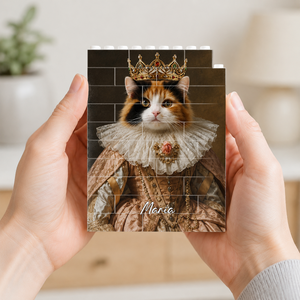Custom Royal Pet Lover Photo - Personalized Brick Block