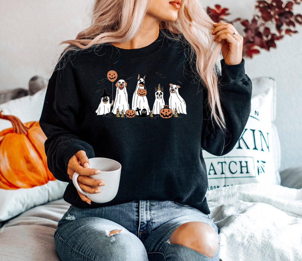 Halloween Sweatshirt, Halloween Sweater,2025 Happy Halloween, Retro Spooky Season, Ghost Sweatshirt,halloween Dog Sweatshirt,ghost Dog Shirt 3.jpg