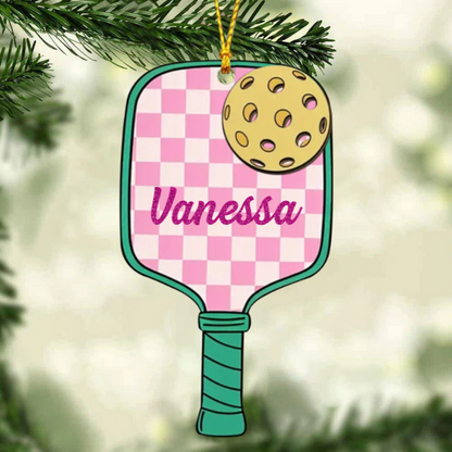 All I Want For Christmas Is Pickleball - Personalized Acrylic Ornament - Christmas Gift For Pickleball Player