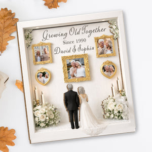 Growing Old Together Wedding Gallery - Personalized Wooden Plaque - Gift For Couple